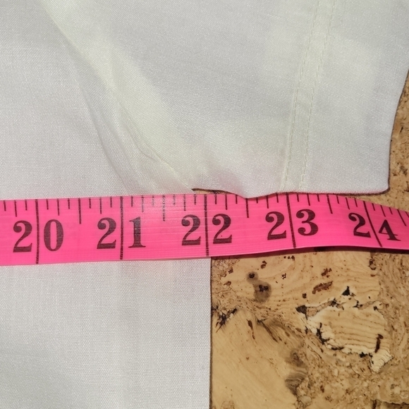 Vintage 1950s  Embroidered Pale Yellow Blouse Shirt Short Sleeve Size (L?) - Picture 8 of 13